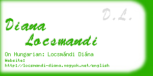 diana locsmandi business card